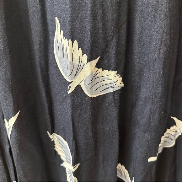 Reformation Zoe Side Slit Midi Skirt in Sparrow in blue size 0 - Picture 3 of 6